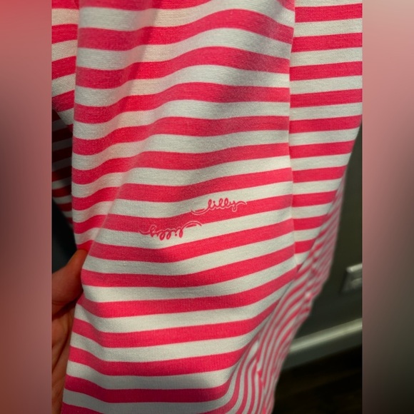 Lilly Pulitzer White and Pink Fit and Flare Mini Dress boat midi medium resort - Picture 10 of 16